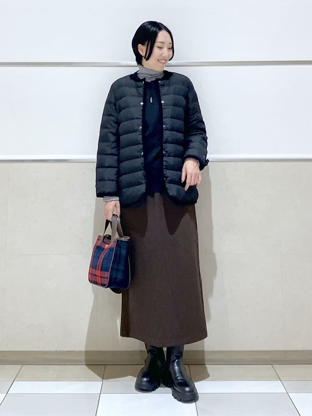 eriko さんの「Dessin｜【撥水・2WAY】ミュラーダウンコートミドル丈」を使ったコーディネート