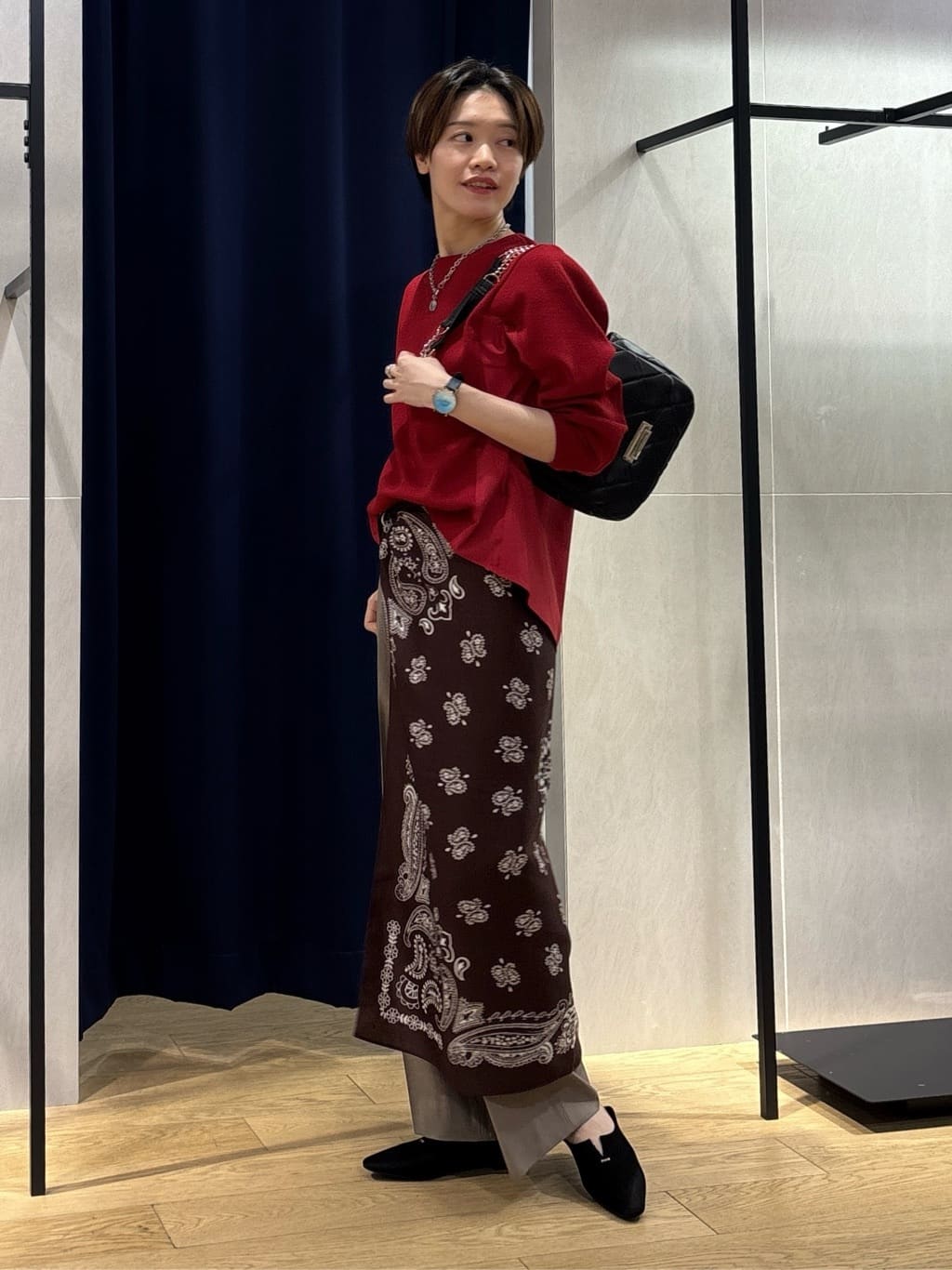 kanaeさんの「INDIVI｜【洗える／選べる8色】トーンアップニット」を使ったコーディネート