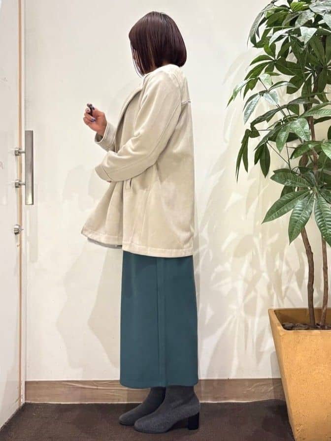 TOWAさんの「SHOO･LA･RUE｜【S-LL】上品さを纏う やわらかフェイクスエード ミドル丈ブルゾン」を使ったコーディネート