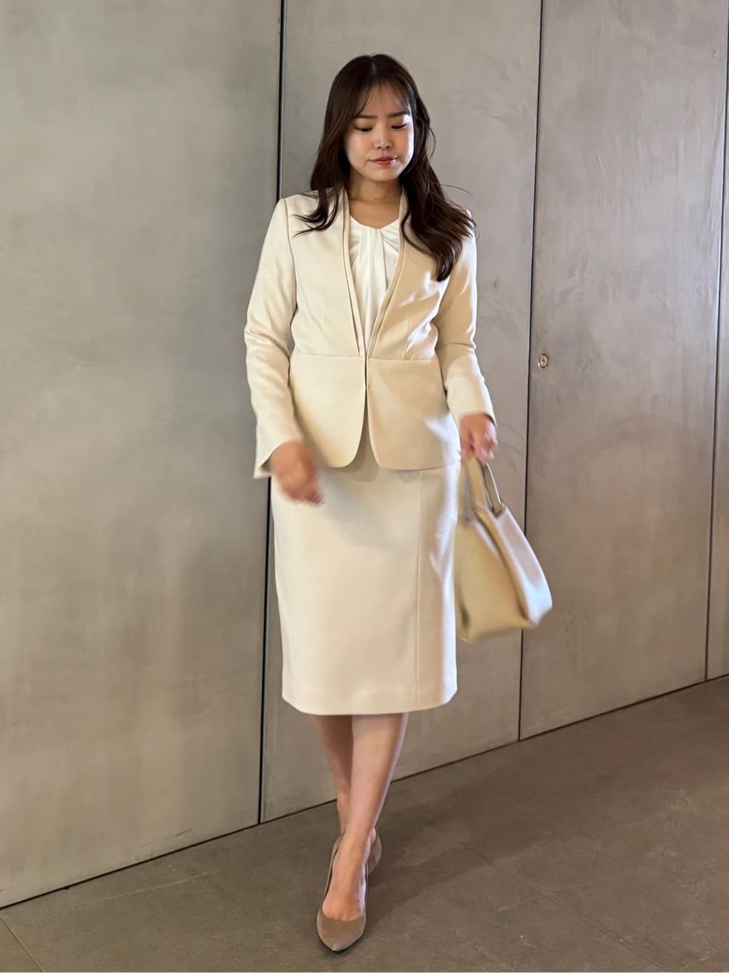 MISAKIさんの「COUP DE CHANCE｜【手洗い可／日本製／スーツ可】美シルエット カラーレスジャケット」を使ったコーディネート