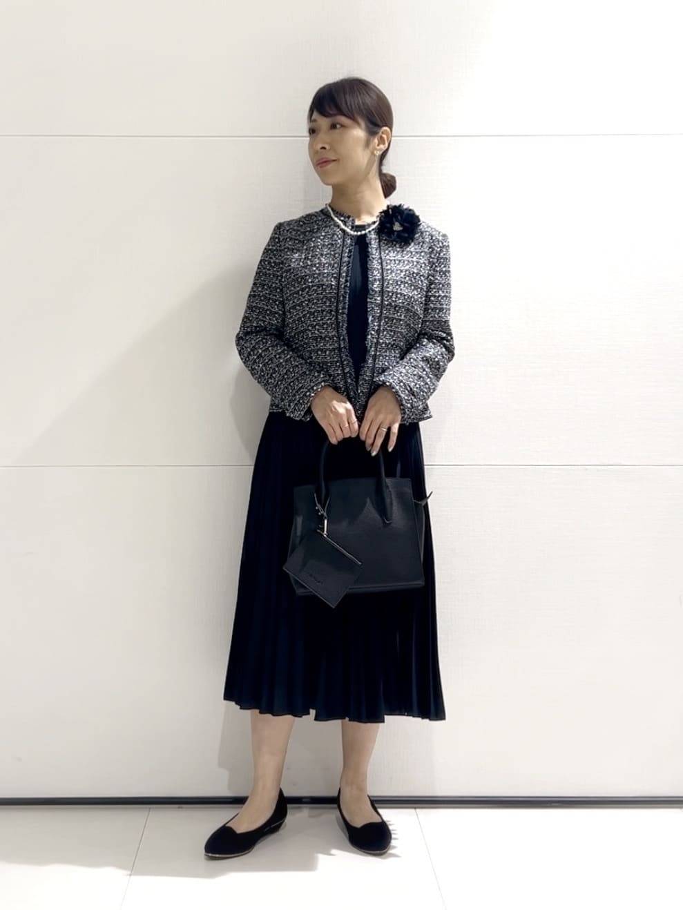 𝑹𝑶𝑴𝑰さんの「INDIVI｜◆【合皮／マルチWAY／サブバッグ付】ミニショルダーバッグ」を使ったコーディネート