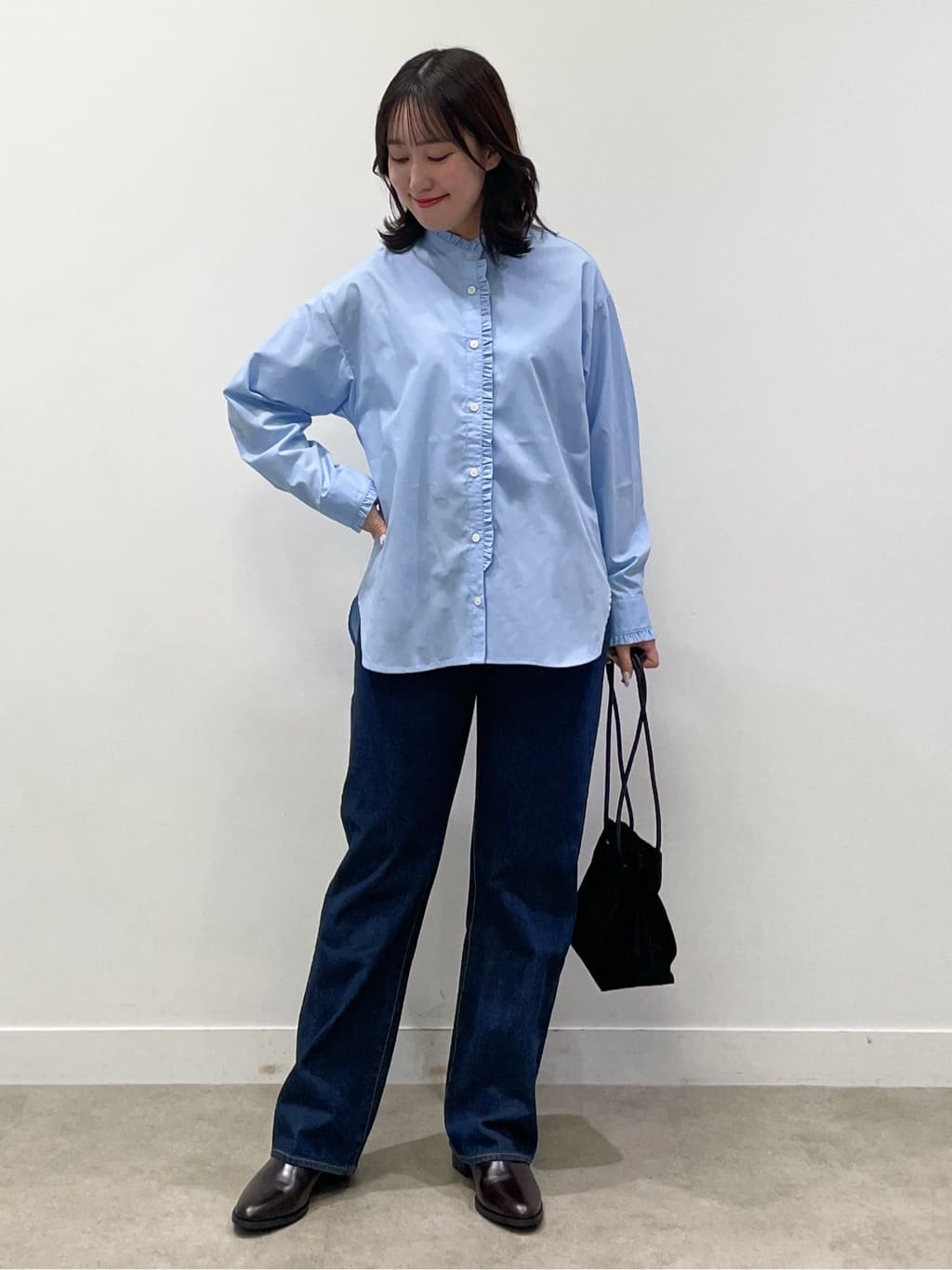 yukariさんの「Dessin｜【洗える】フリルネックブラウス」を使ったコーディネート