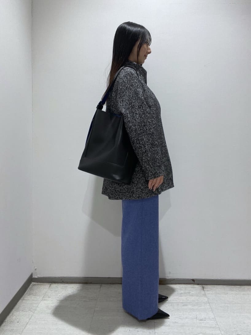 meiさんの「INDIVI｜【褒められパンツ／ウール混】ウォームウール ワイドパンツ」を使ったコーディネート
