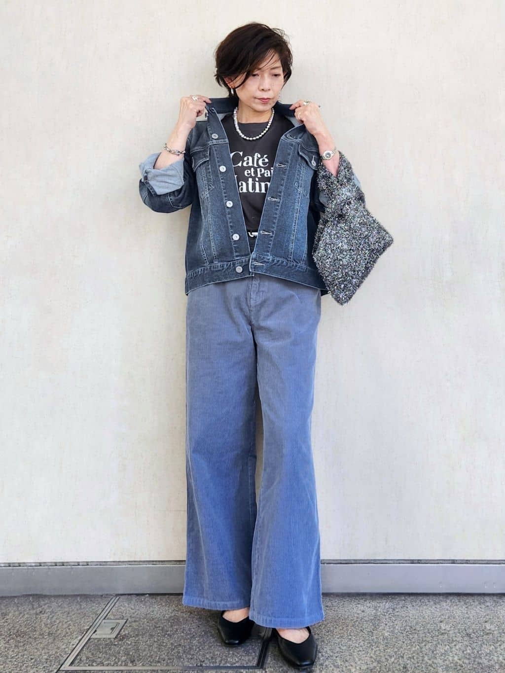 milkyさんの「OPAQUE.CLIP｜ロングロゴTシャツ【洗濯機OK】」を使ったコーディネート