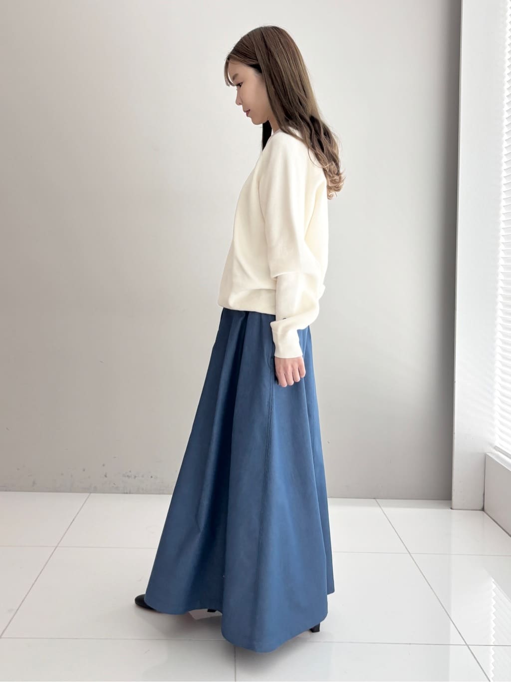 清水夏姫さんの「DRESSTERIOR｜◆ウォッシャブルコットンカシミヤプルオーバーニット」を使ったコーディネート