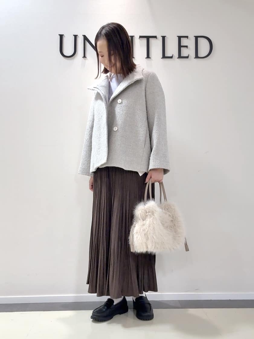 YUIさんの「UNTITLED｜【エレガント／ミディアウター】ミックスヘリンボンコート」を使ったコーディネート