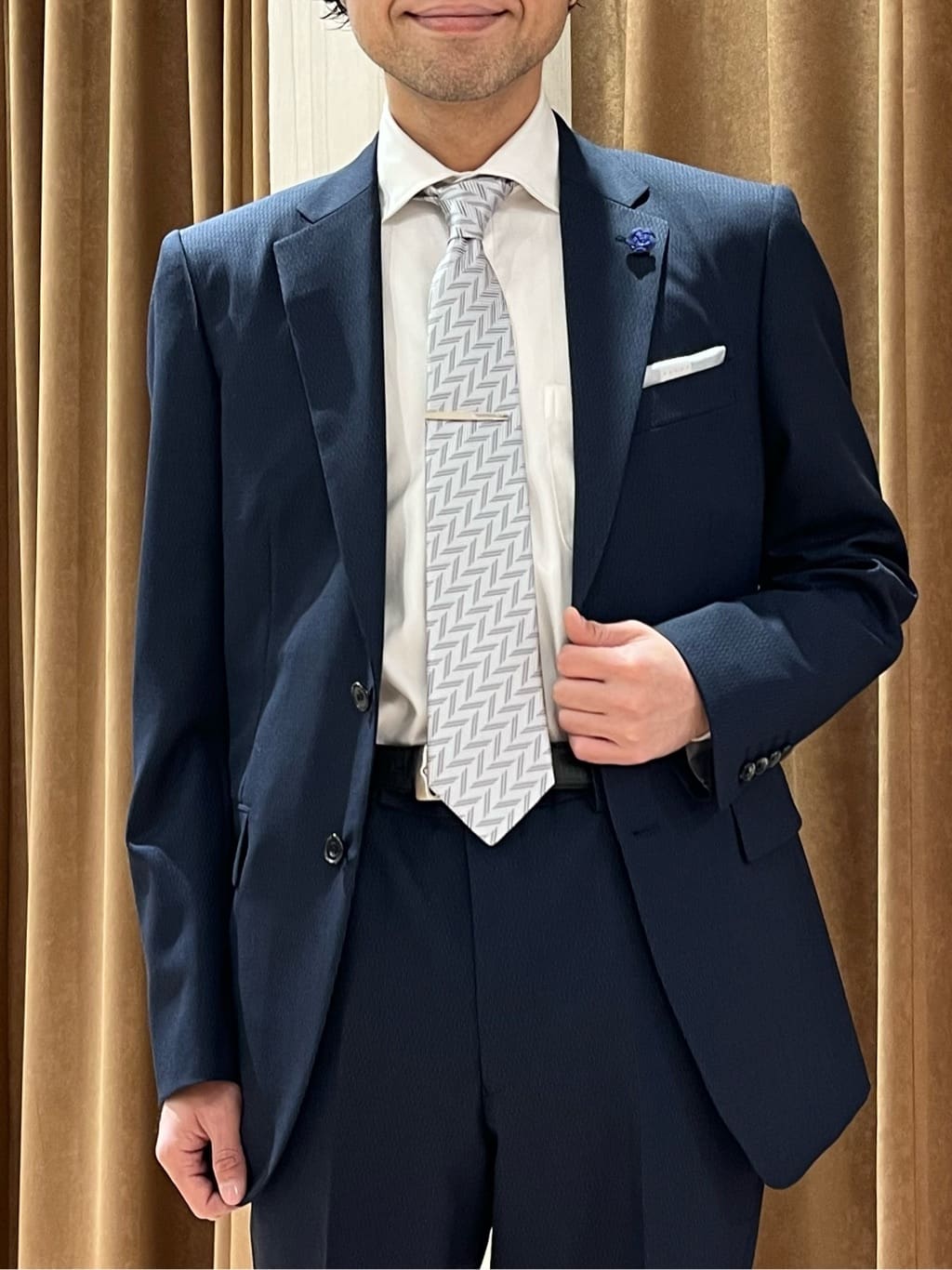 URAさんの「TAKEO KIKUCHI｜【Made in JAPAN】矢絣（やがすり）シルクネクタイ」を使ったコーディネート