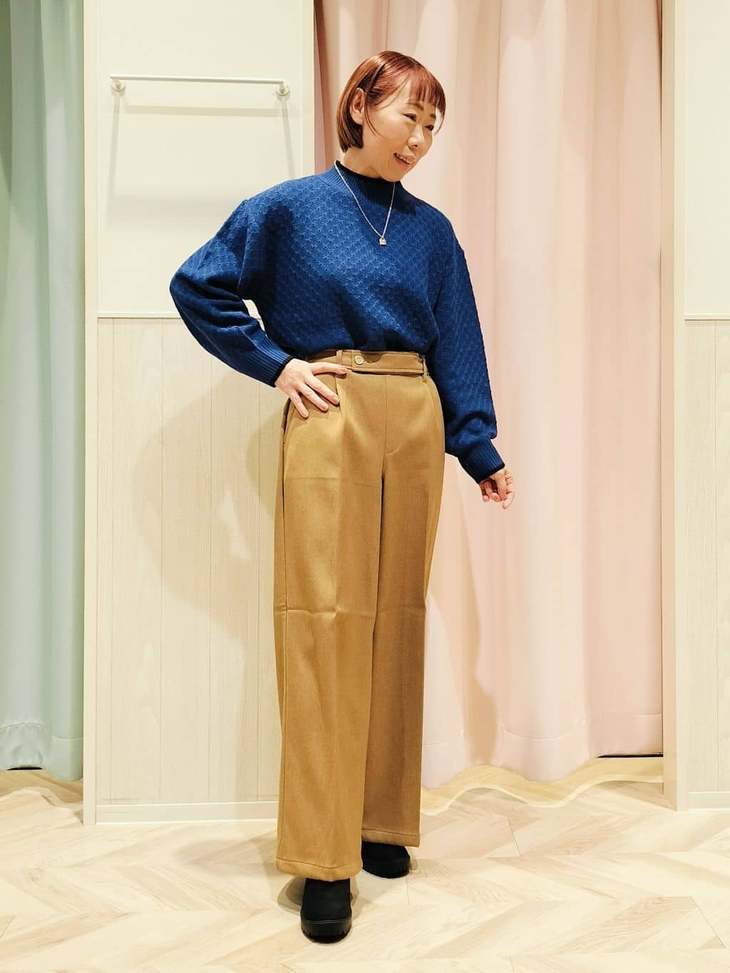 たにゃかんさんの「SHOO･LA･RUE｜【撥水/フード取り外し可】自然にくびれる あったかダイヤ柄キルトコート【CIRCRIC】」を使ったコーディネート