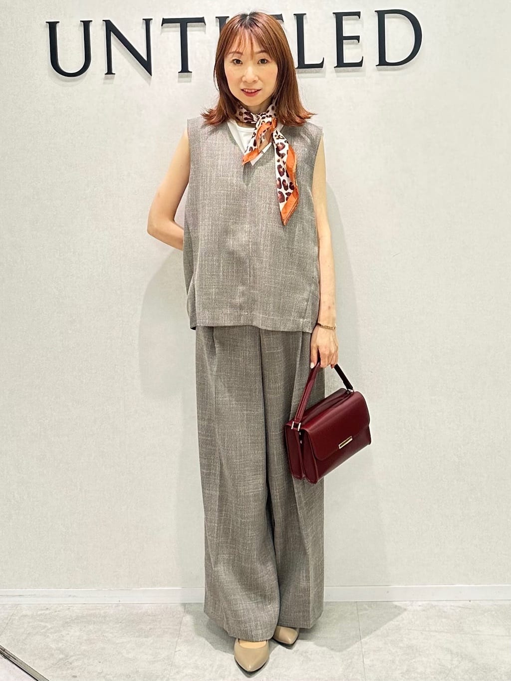 Miwaさんの「UNTITLED｜【接触冷感／コットン100／洗える／丸首】ノースリーブ天竺プルオーバー」を使ったコーディネート