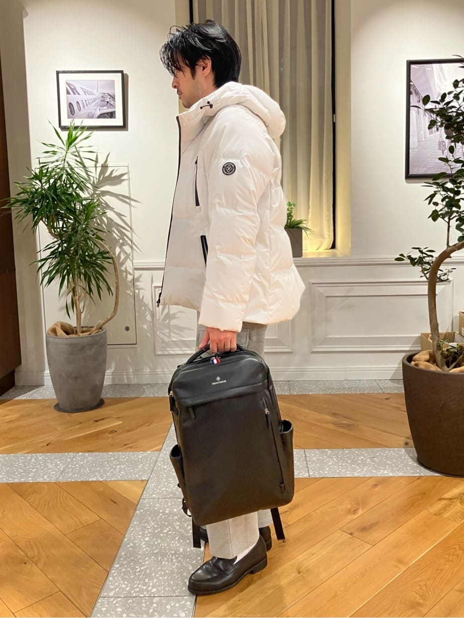junyaさんの「DRESSTERIOR｜◆【700フィルパワー/高品質ダウン】ホワイトグース ホットメルトダウンMark2」を使ったコーディネート