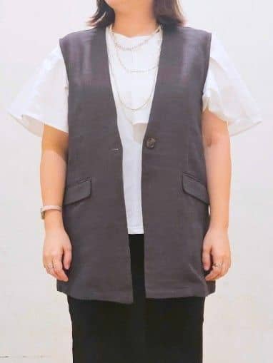 okayuさんの「THE SHOP TK｜アシメケープ風プルオーバー【接触冷感/洗濯機OK】」を使ったコーディネート