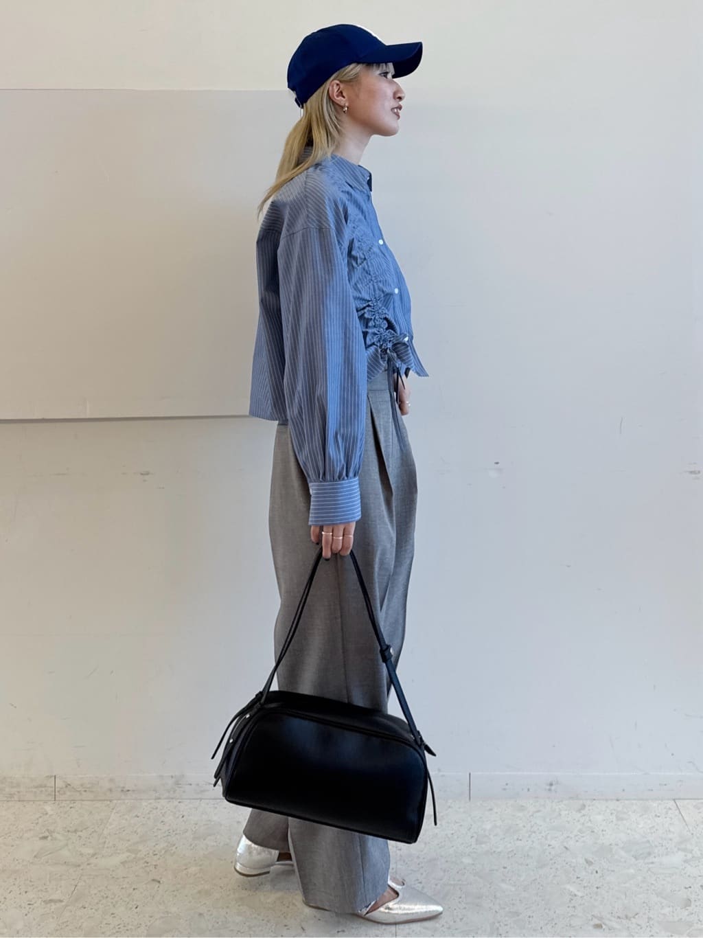 omaさんの「THE SHOP TK｜◆リボンギャザーシャツ【洗濯機OK】」を使ったコーディネート