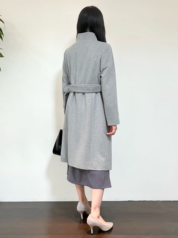 カレンさんの「UNTITLED｜【日本製／2WAY衿】スタンドカラー ロングコート」を使ったコーディネート