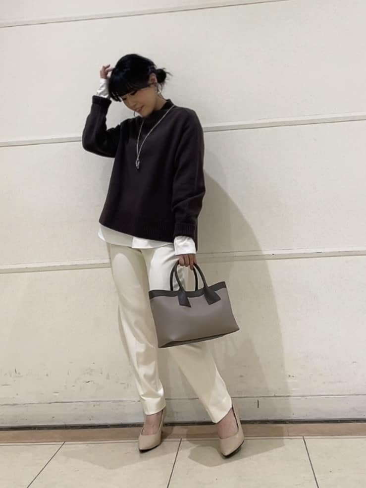 watanabeさんの「UNTITLED｜【8色展開/洗える】ウールカシミヤ ハイネックニット」を使ったコーディネート