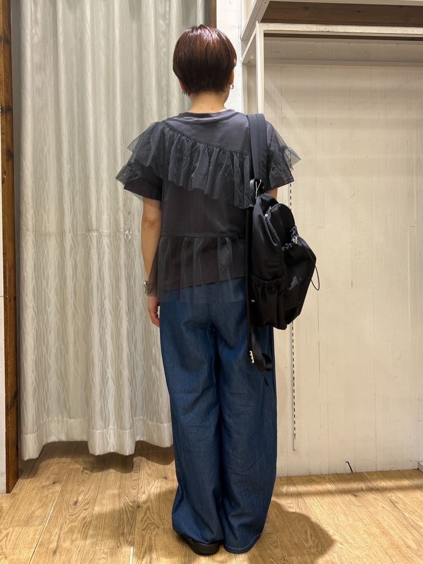 ga_riさんの「THE SHOP TK｜【セットアイテム】チュール&times;ロゴTシャツ/洗える」を使ったコーディネート