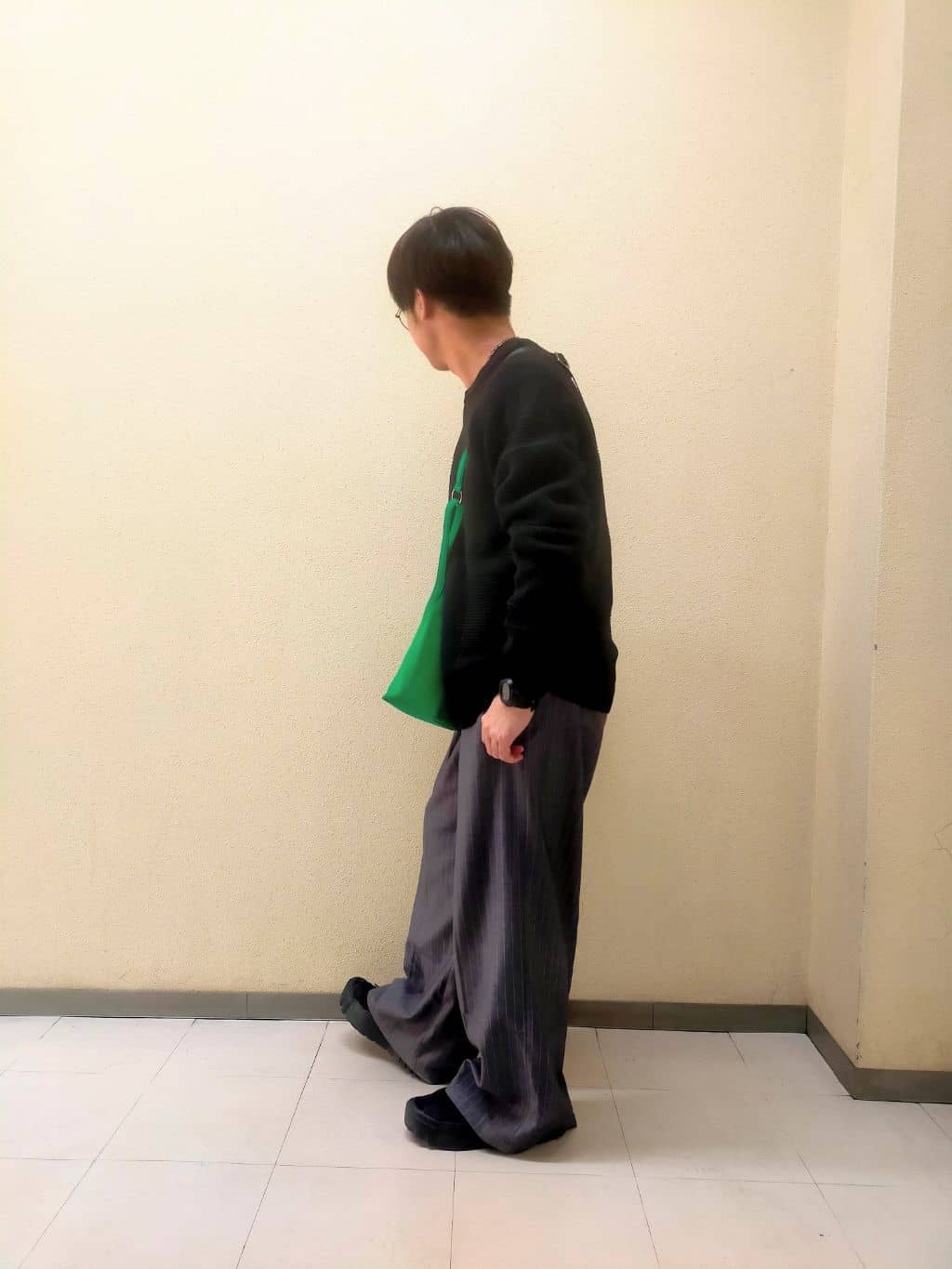 nerさんの「TAKEO KIKUCHI｜畦編みチェック プルオーバーニット」を使ったコーディネート