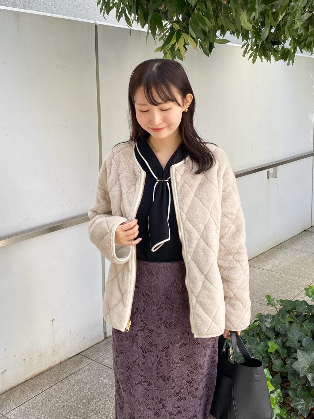 みさかさんの「index｜リバーシブル キルティングファーブルゾン【洗濯機OK】」を使ったコーディネート