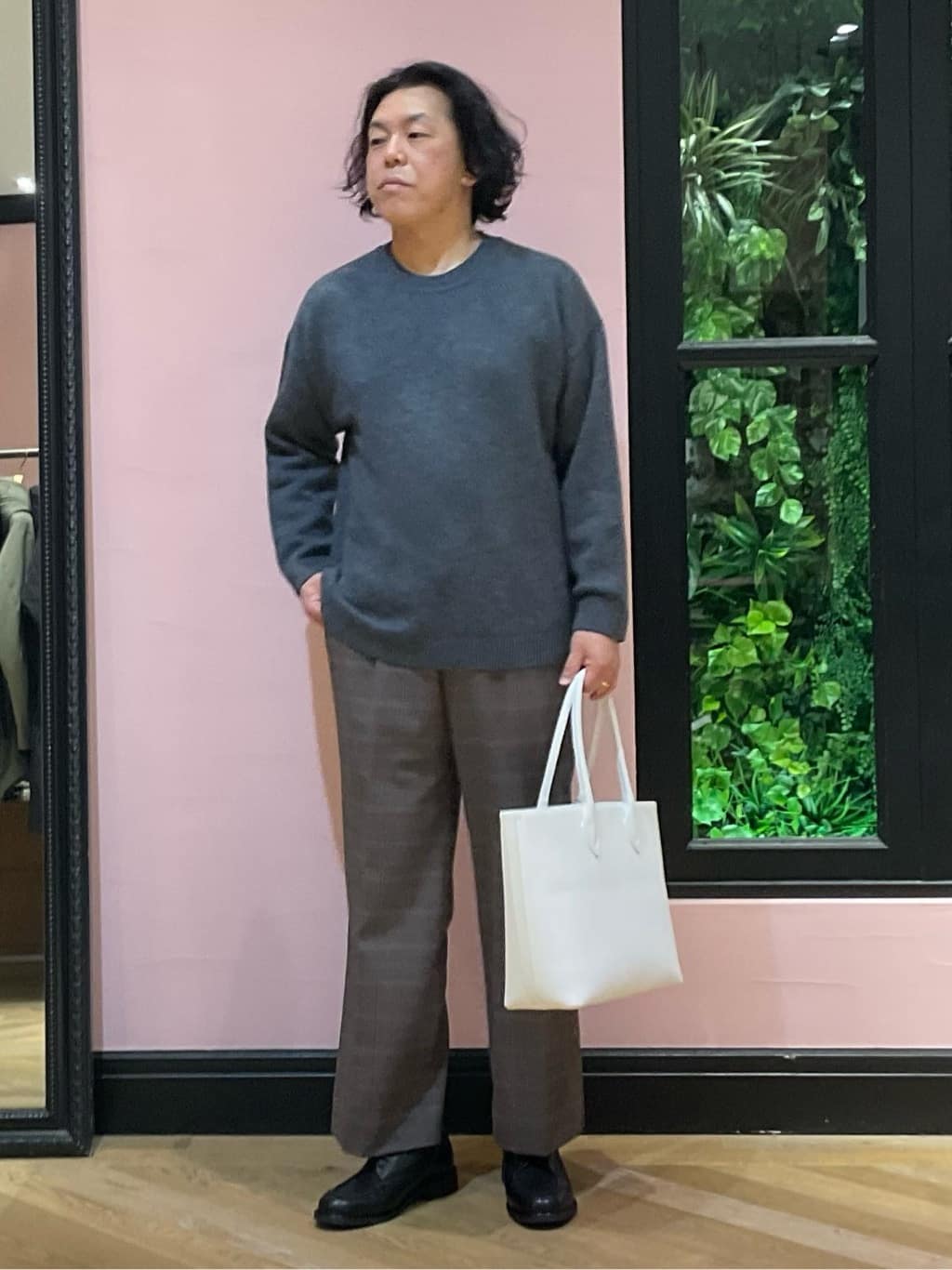 Nagaseさんの「DRESSTERIOR｜◆【干場義雅&times;DRESSTERIOR】ウールカシミヤニット」を使ったコーディネート
