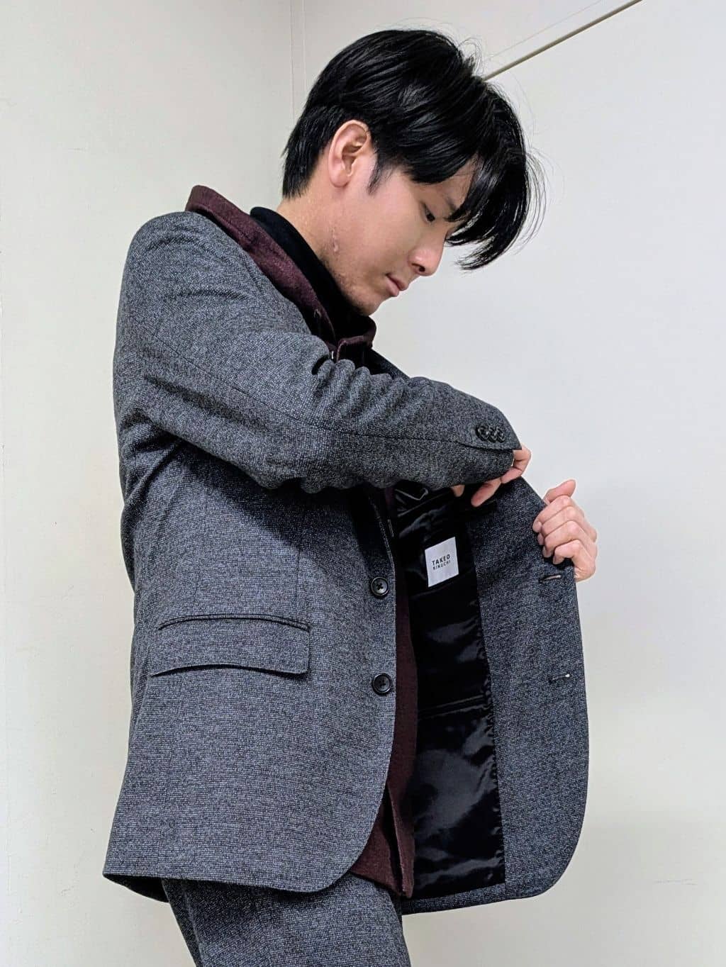 ryoさんの「TAKEO KIKUCHI｜【Sサイズ～】尾州織 ピンヘッドムリネ ジャケット」を使ったコーディネート