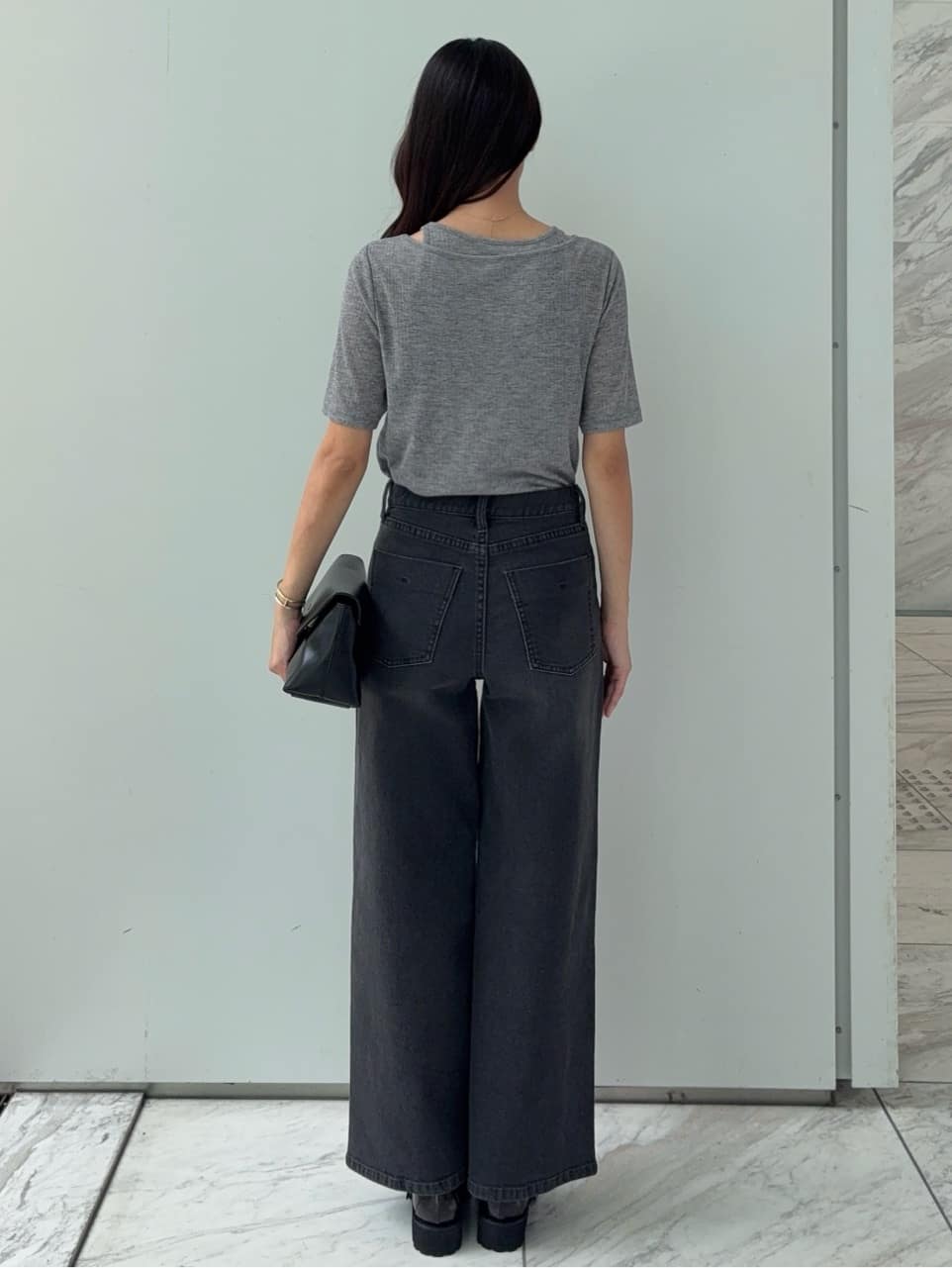 えりさんの「OPAQUE.CLIP｜シアーリブレイヤードカットソー【洗濯機洗い可】」を使ったコーディネート