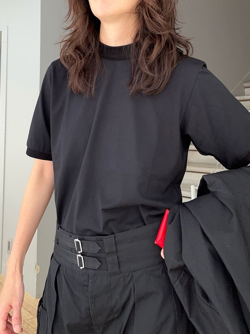 神野（jinno）さんの「TAKEO KIKUCHI｜【COOL CITY WEAR】インドライ天竺モックネック プルオーバー /吸汗速乾」を使ったコーディネート