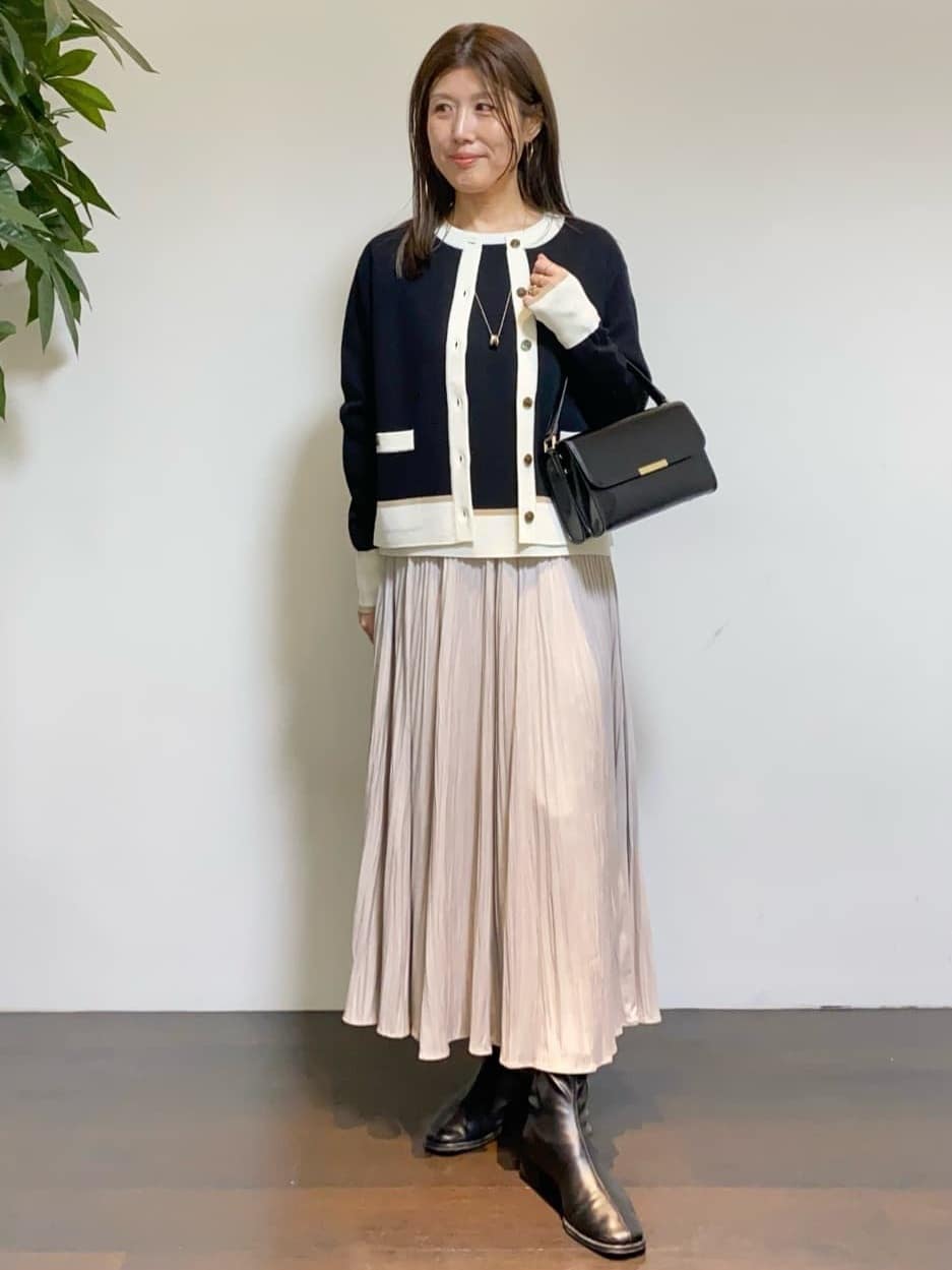 tomoさんの「UNTITLED｜【アンサンブル可/ジャケット風】ウールミラノリブカーディガン」を使ったコーディネート