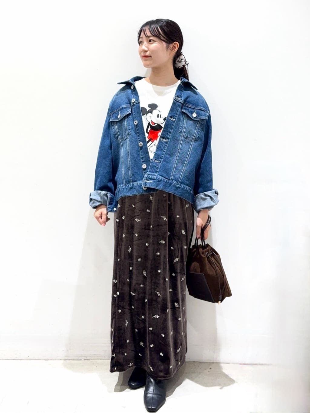 きみさんの「OPAQUE.CLIP｜【Mickey Mouse】プリントロングTシャツ」を使ったコーディネート