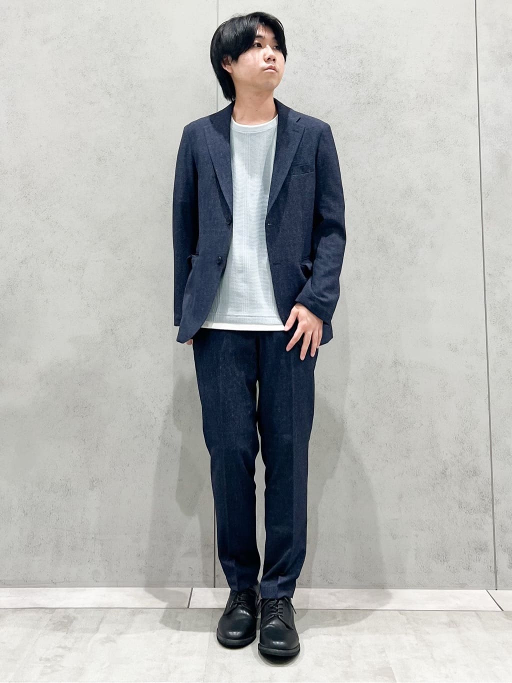 SHI-MAさんの「THE SHOP TK｜ランダムワッフル半袖Tシャツ 【洗濯機ＯＫ】」を使ったコーディネート