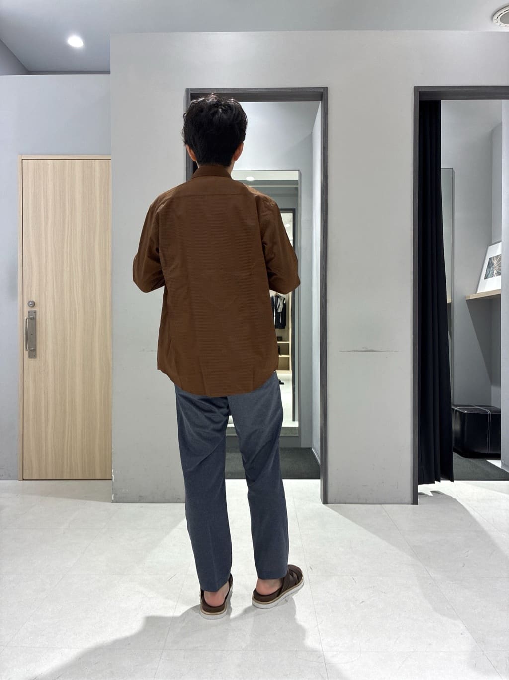 わいずみさんの「TAKEO KIKUCHI｜【COOL CITY WEAR】DotAir（R）サッカー シャツ」を使ったコーディネート