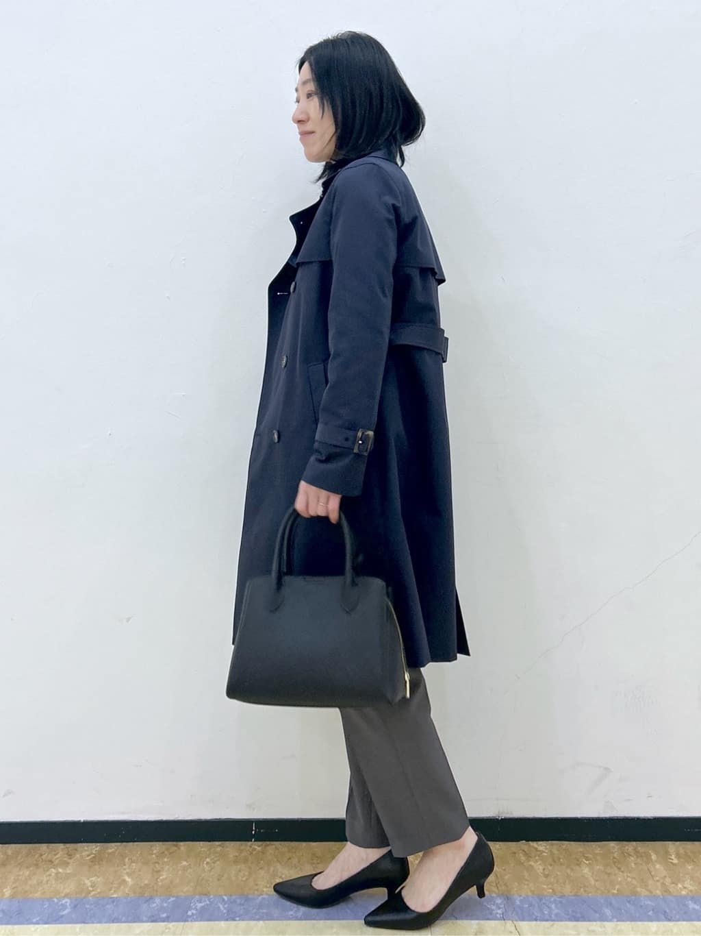 su.さんの「index｜撥水トレンチコート【洗濯機OK／花粉対応】《XS～3L》」を使ったコーディネート