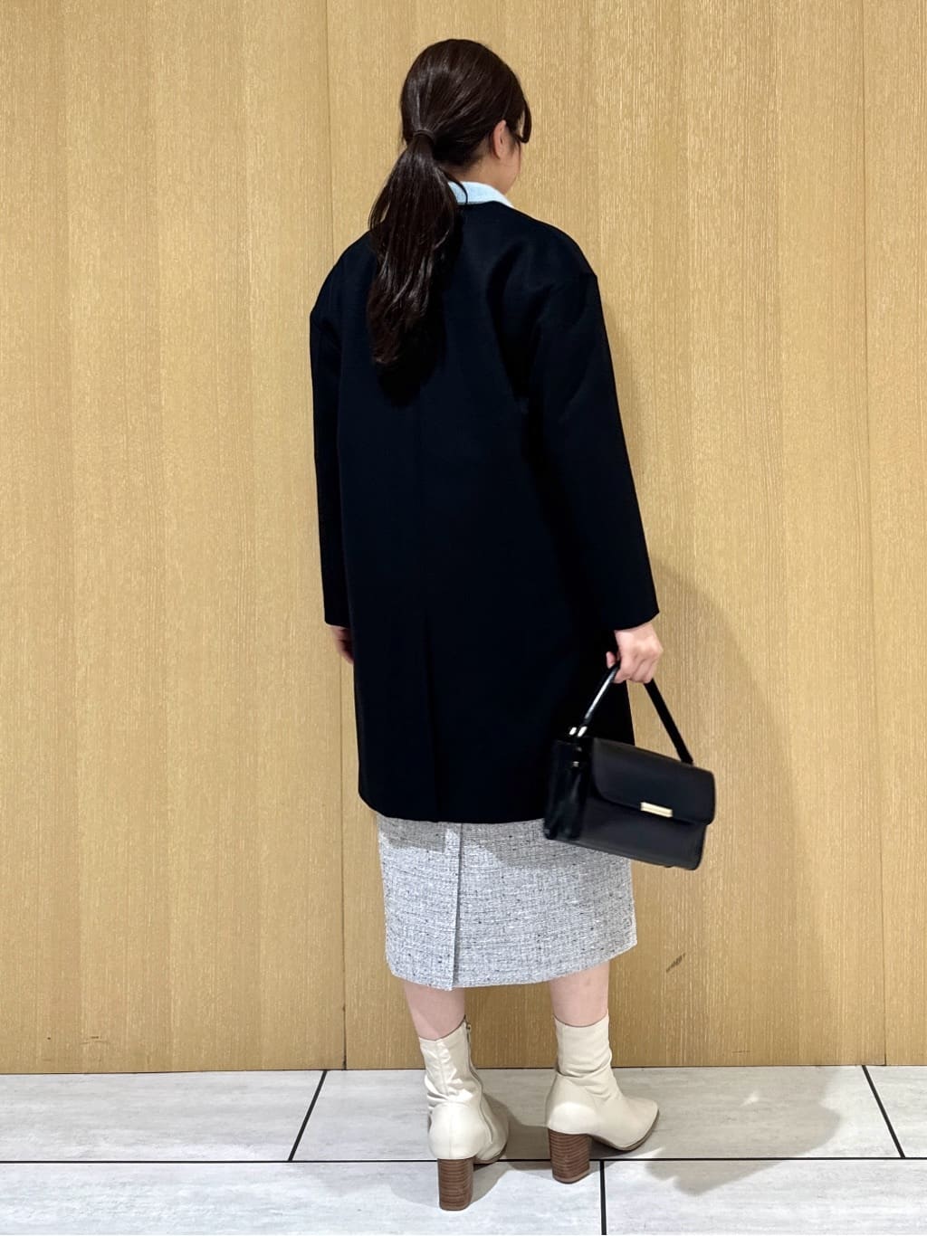 nanaさんの「UNTITLED｜【ふわふわニット/オンオフ使える】フォックスカシミヤ衿付きカーディガン」を使ったコーディネート