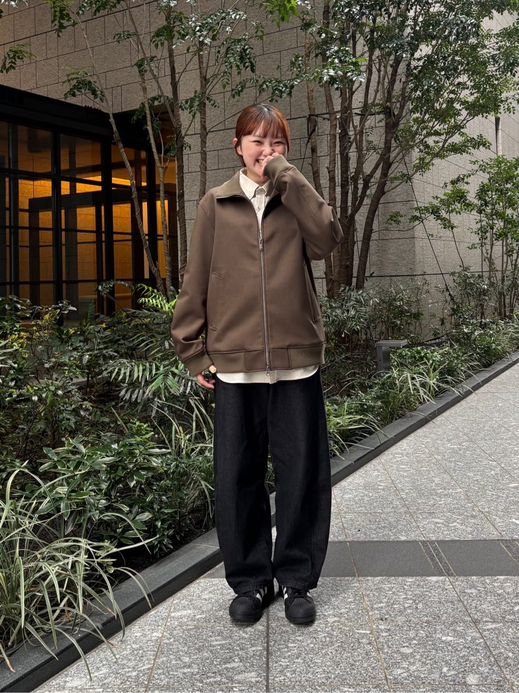 ウララさんの「TAKEO KIKUCHI｜【JUST ONE LAYER】ダウンファブリック ジップアップ リブ ブルゾン」を使ったコーディネート