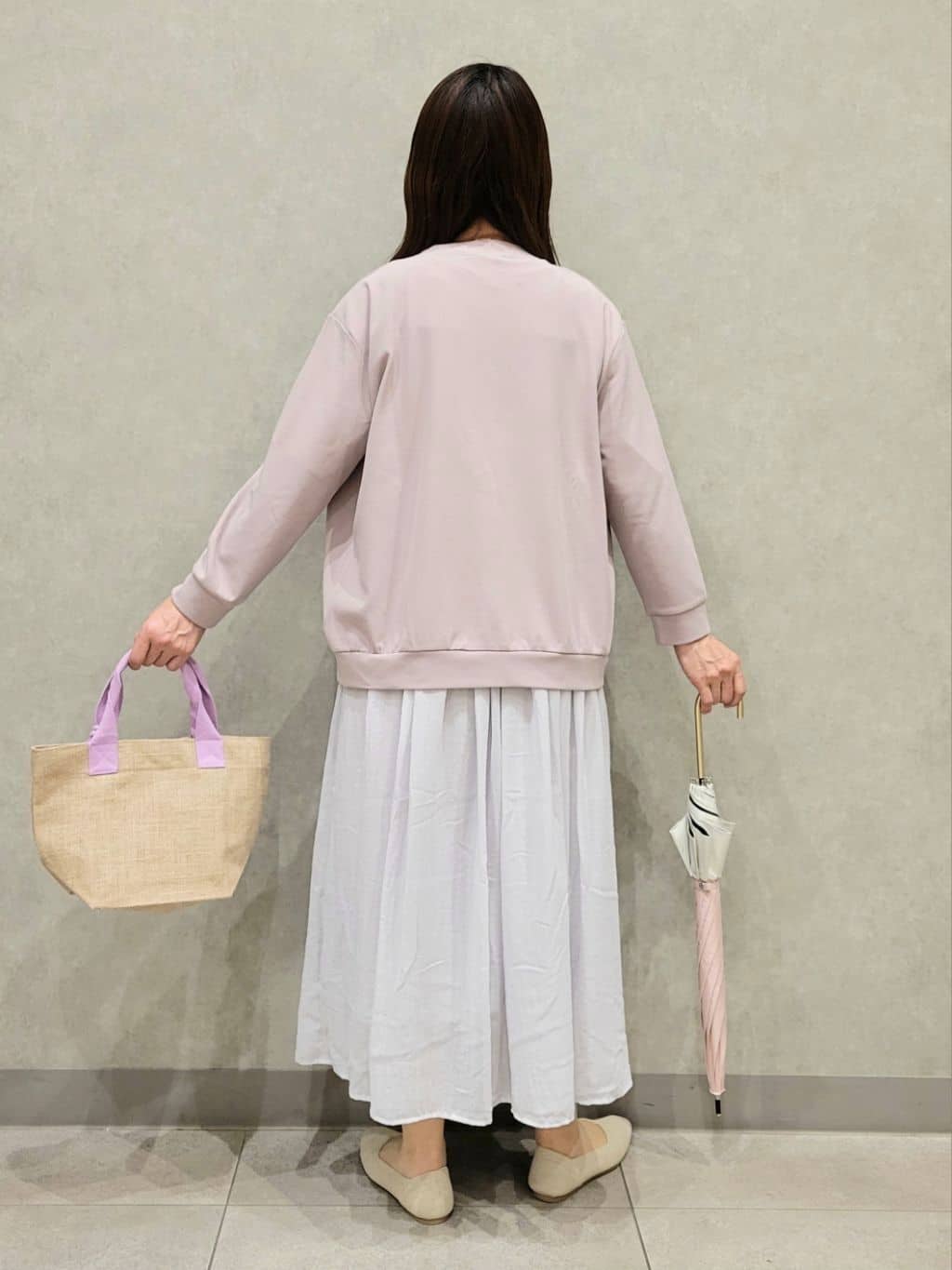 ユウさんの「SHOO･LA･RUE｜【長傘/晴雨兼用/because】遮光バイカラーパラソル」を使ったコーディネート