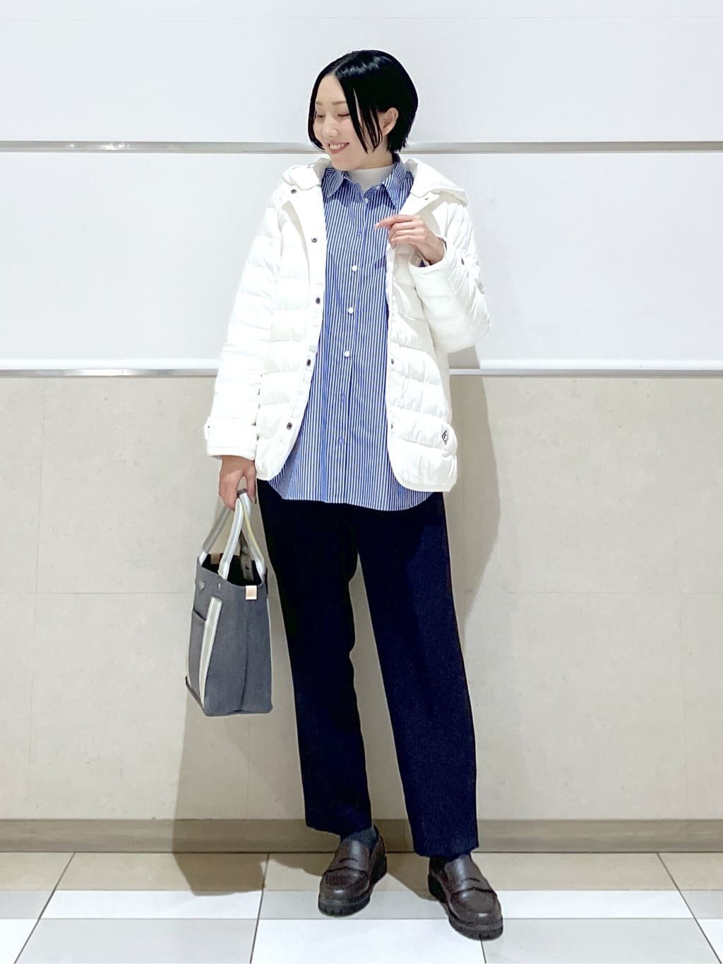 eriko さんの「Dessin｜【撥水・2WAY】ミュラーダウンコートミドル丈」を使ったコーディネート