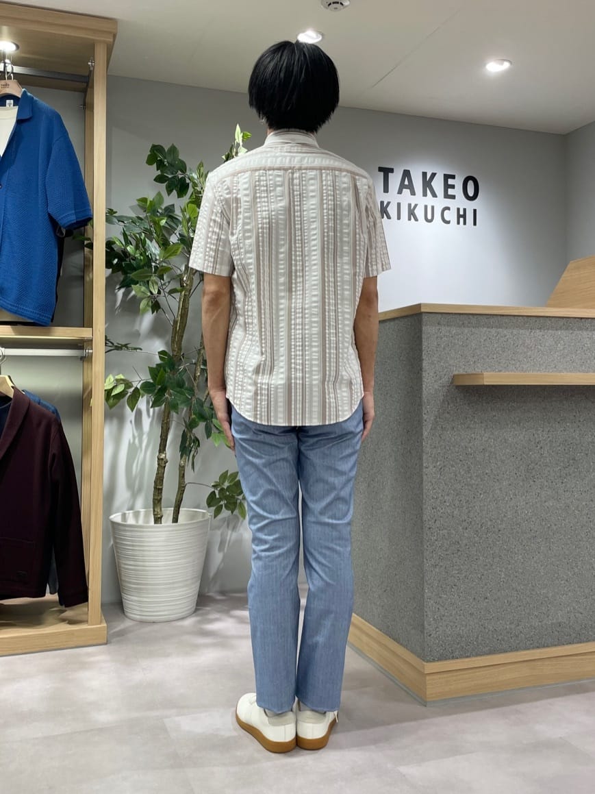 TAKE✳︎さんの「TAKEO KIKUCHI｜【Made in JAPAN】播州織 ヘリンボン ストレート パンツ」を使ったコーディネート