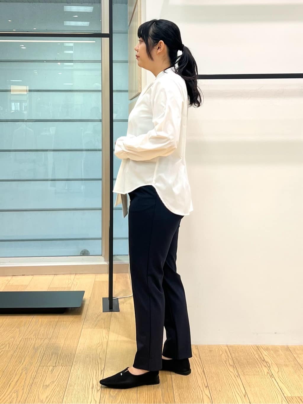 shimaさんの「INDIVI｜【2点セット／洗える】ツイードジレ＆ボウタイブラウス」を使ったコーディネート