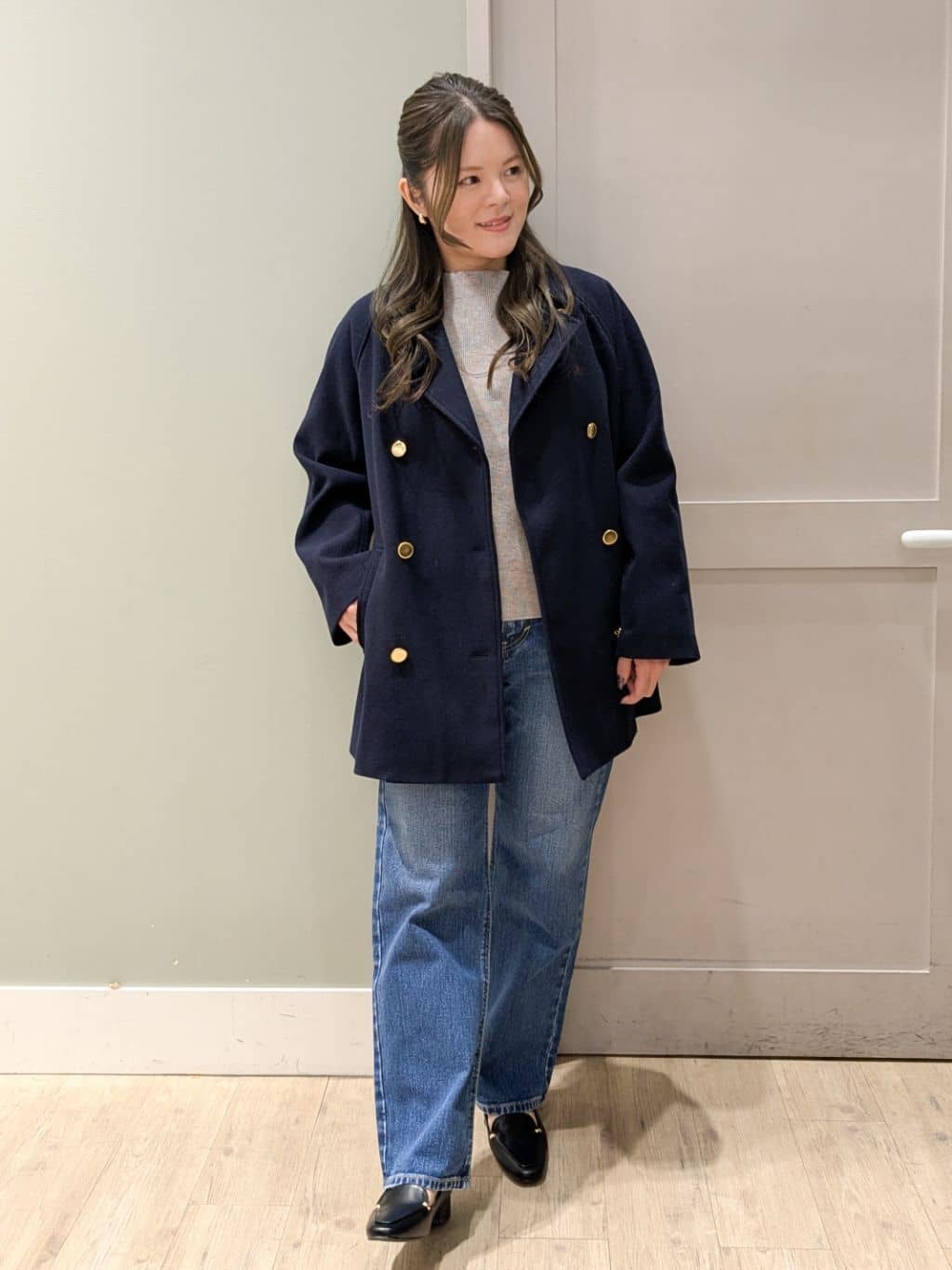 kuwawaさんの「grove｜【Lee&times;grove別注】STRAIGHT DENIM PANTS」を使ったコーディネート