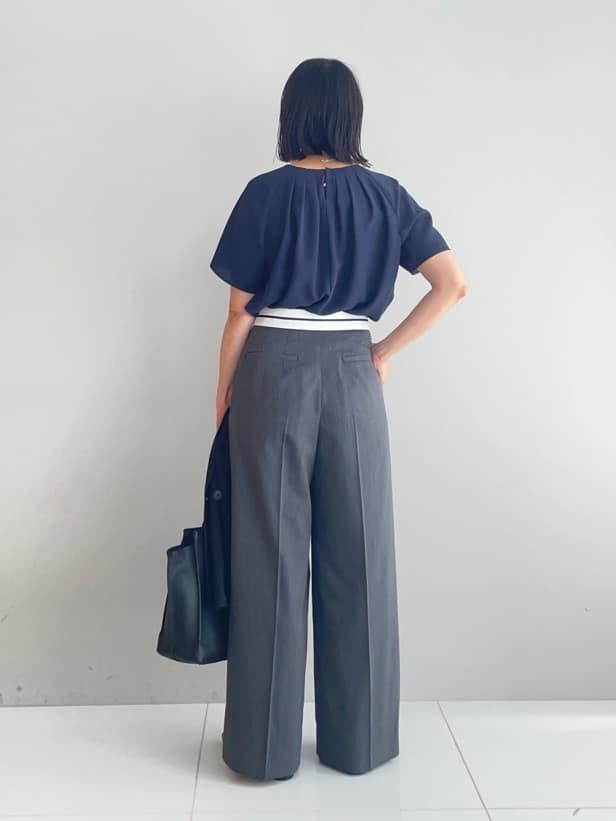 murayamaさんの「INDIVI｜【UVケア】タックブラウス」を使ったコーディネート