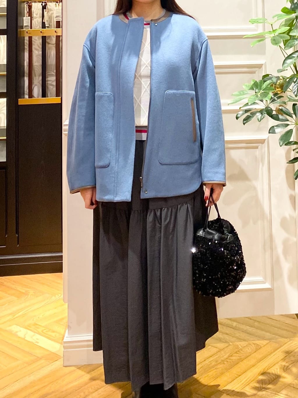 c.wさんの「DRESSTERIOR｜スパンコール2WAY巾着バッグ」を使ったコーディネート