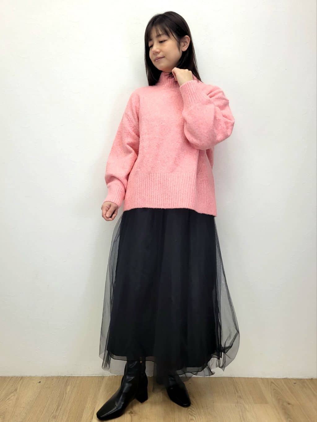 LISAさんの「OPAQUE.CLIP｜ふわふわハイネックニット【洗濯機OK】」を使ったコーディネート