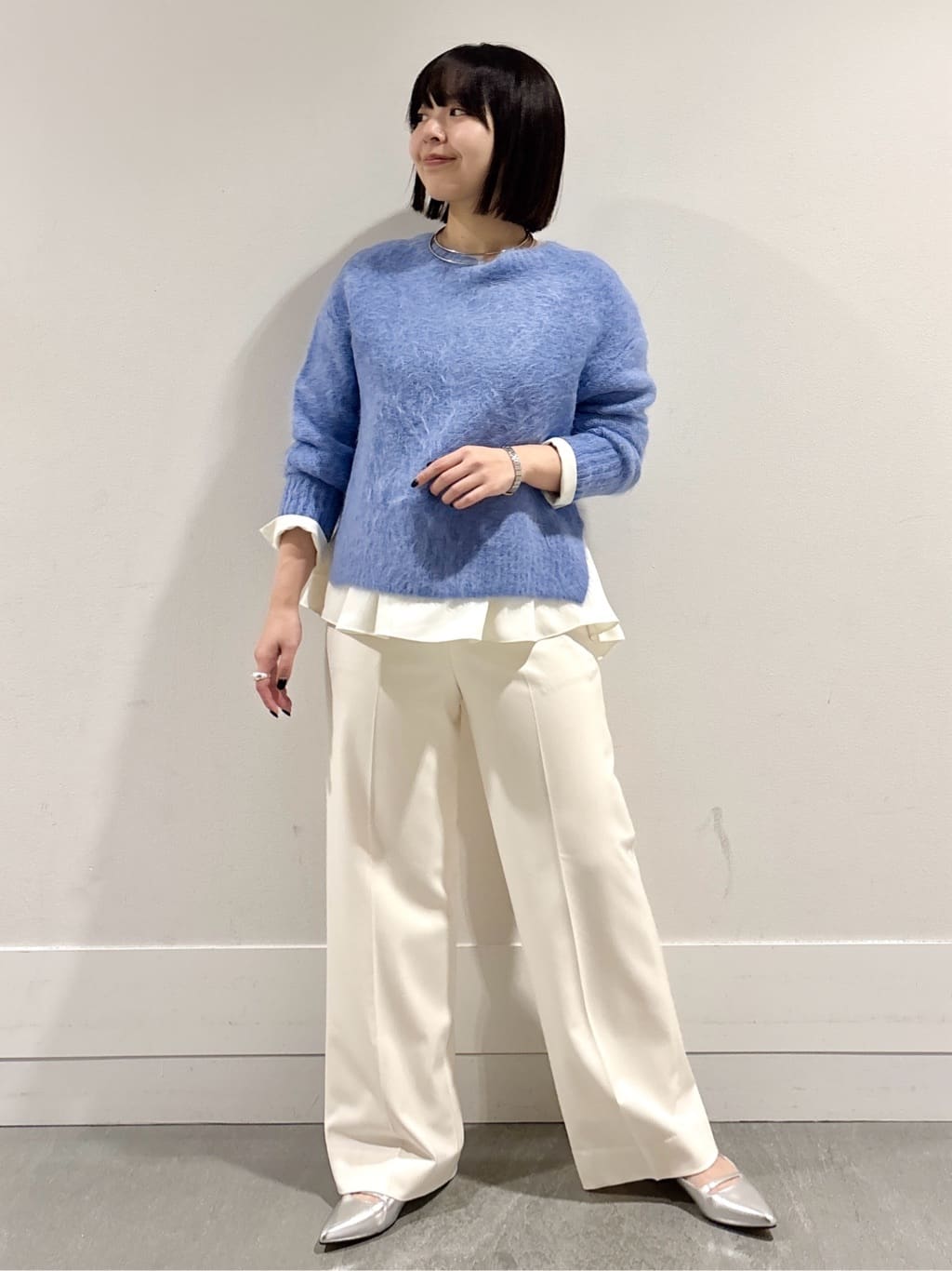 モエカさんの「UNTITLED｜【ゆったり】アルパカ混シャギーニット」を使ったコーディネート