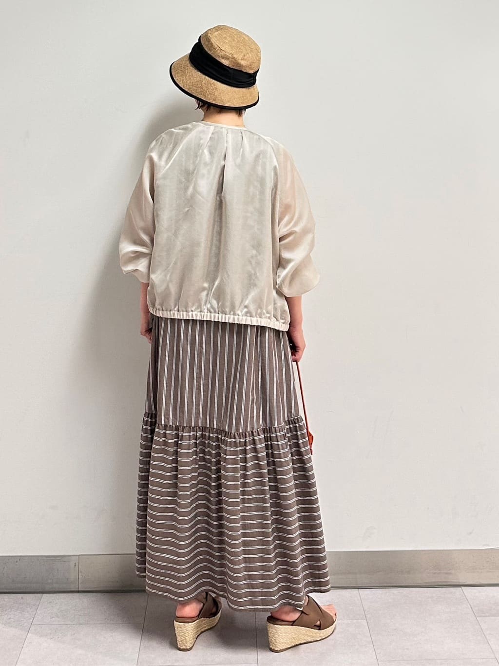 みなこさんの「UNTITLED｜【接触冷感】ドレープリボンHAT」を使ったコーディネート