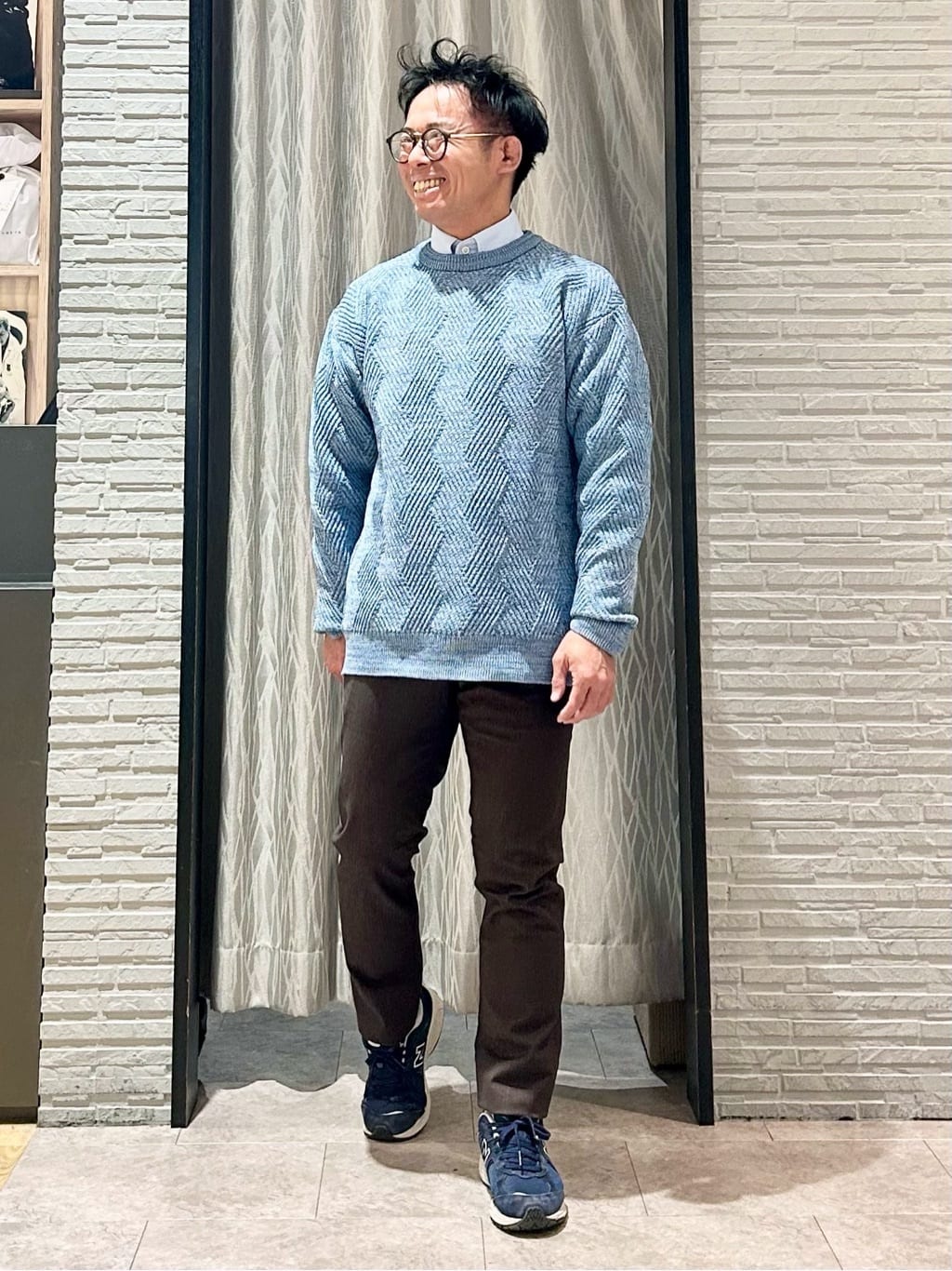 KENJI Iさんの「THE SHOP TK｜【頑張りすぎないオシャレ】ミックスヤーンニット　洗濯機OK／軽量」を使ったコーディネート