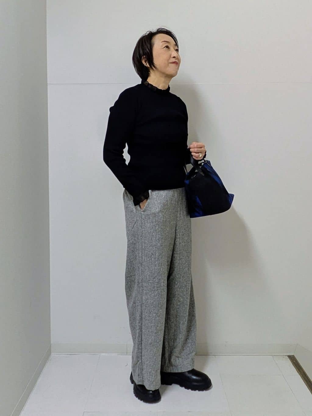 Asaさんの「Dessin｜【洗える】オーガンジーフリルニット」を使ったコーディネート