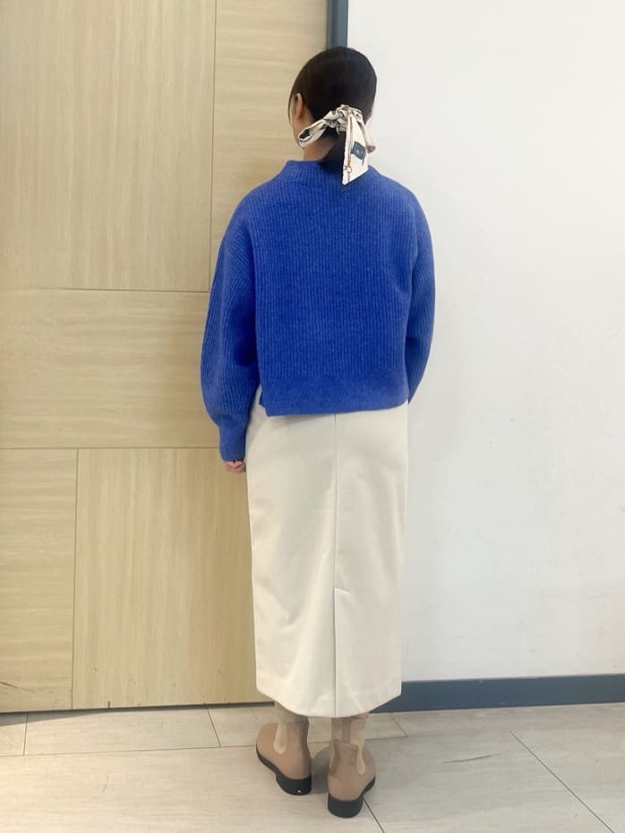 YOさんの「grove｜【洗える】ふんわりウール混ボトルネックニット」を使ったコーディネート