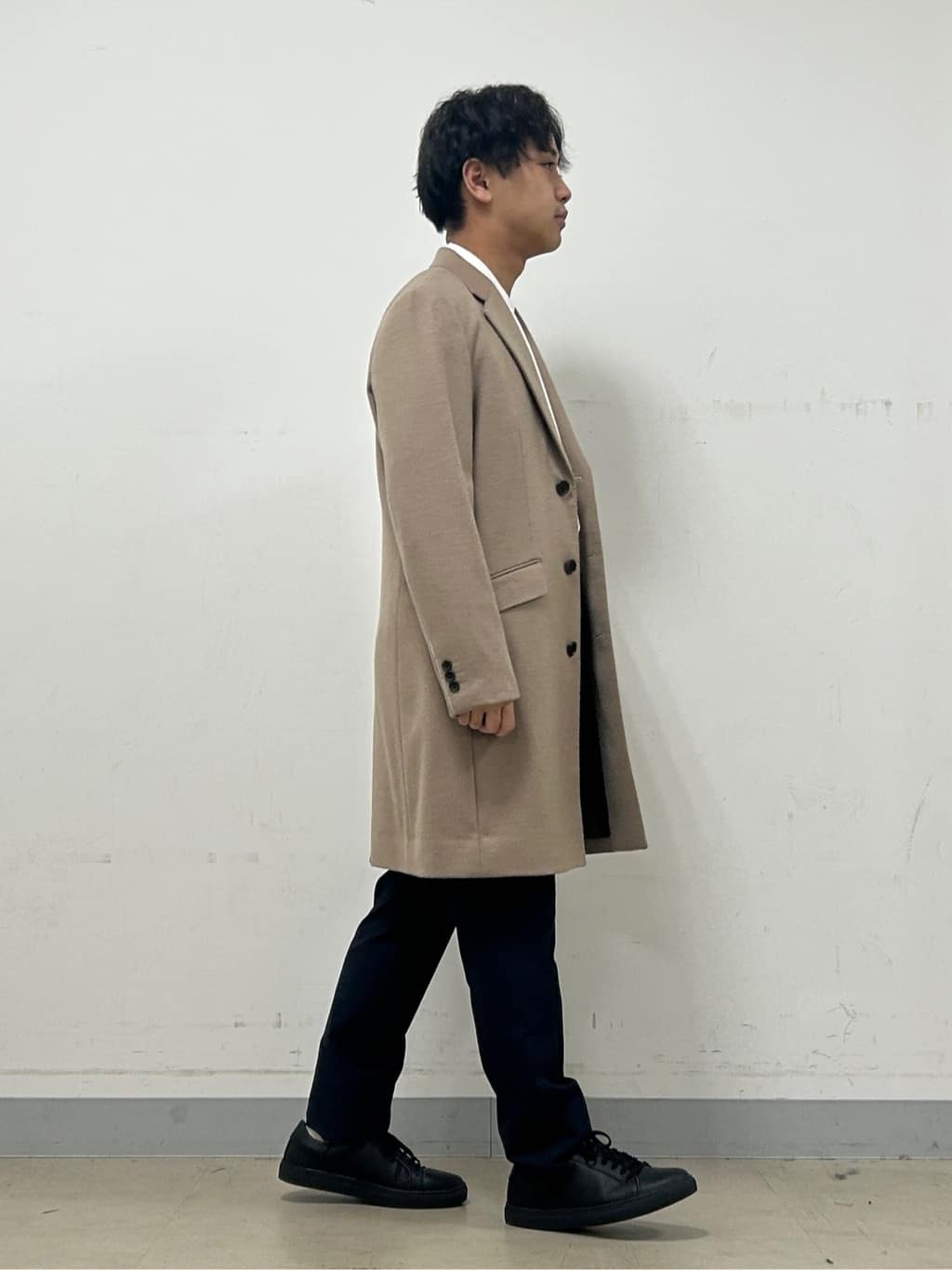 Hiroさんの「TAKEO KIKUCHI｜カシミヤブレンド ビーバー調チェスターコート」を使ったコーディネート