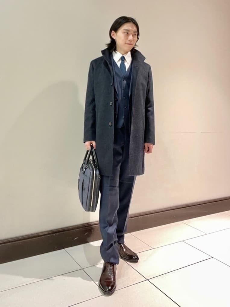 Tightさんの「TAKEO KIKUCHI｜【ウールカシミヤブレンド】ビーバー調 スタンドカラー コート」を使ったコーディネート