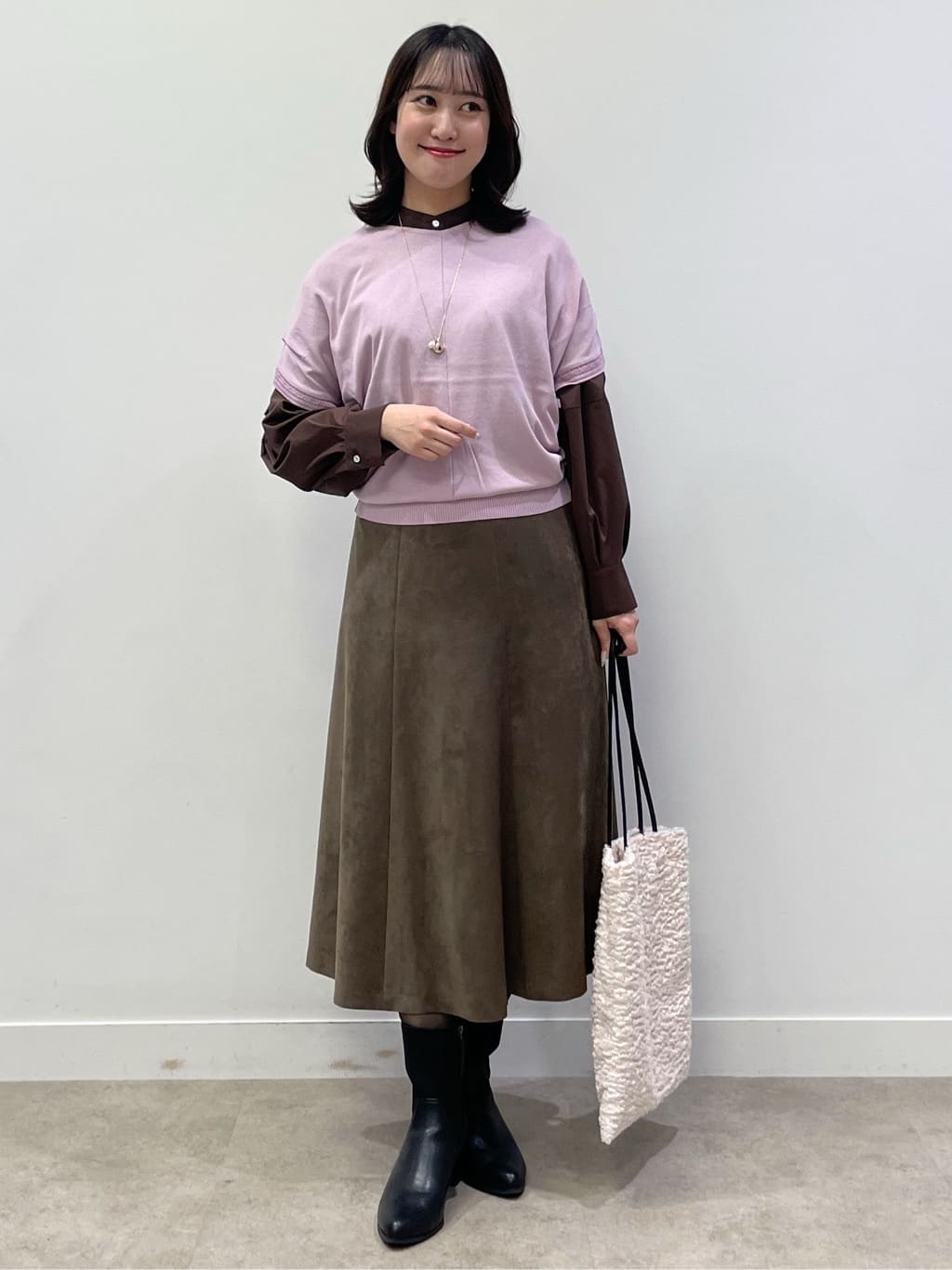 yukariさんの「Reflect｜【さらっと一枚で決まる／重ね着にもおすすめ◎】タックスリーブシャツブラウス」を使ったコーディネート