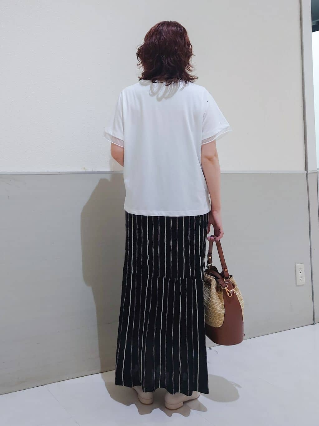 maruさんの「THE SHOP TK｜【ひんやり/UV/洗濯機OK】袖シアーTシャツ」を使ったコーディネート