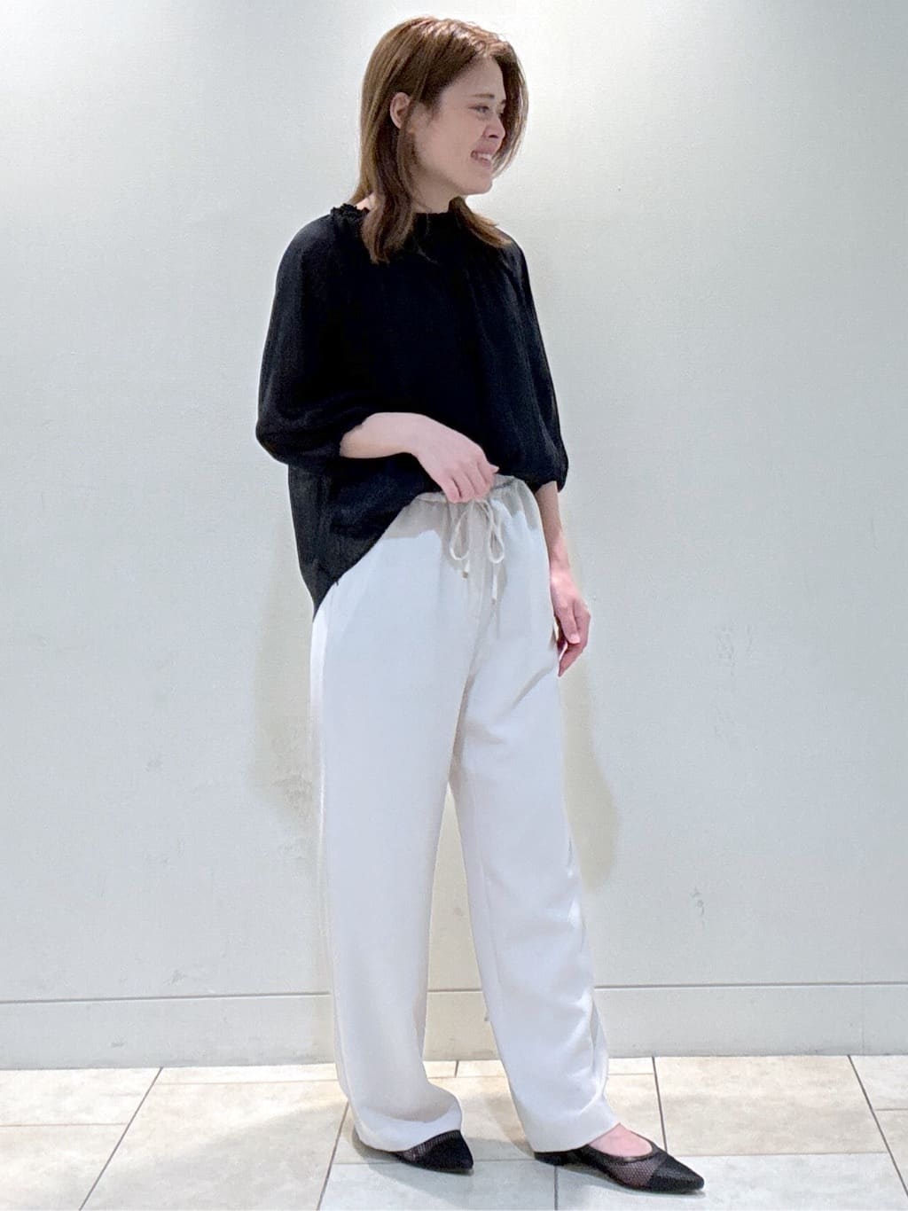S&auml;K&iuml;さんの「Reflect｜◆【洗える】シャーリングデザインブラウス」を使ったコーディネート